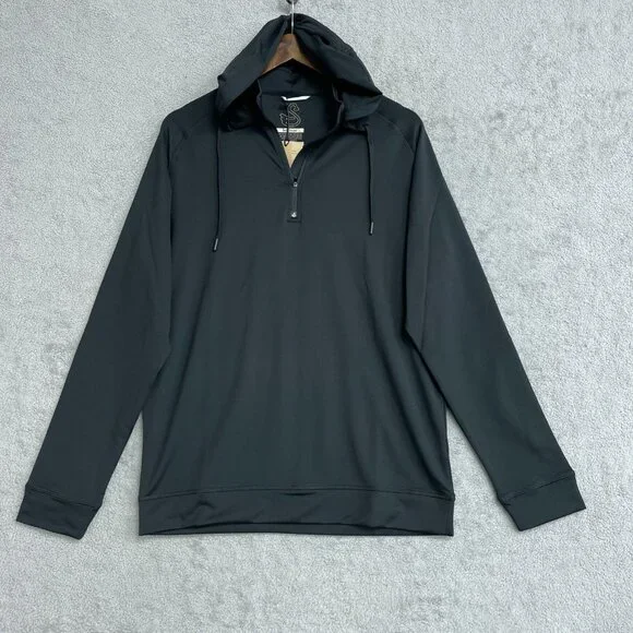 NEW Swannies Golf Men's M Vandykes Black Hoodie Sweatshirt G1548 - Picture 5 of 13